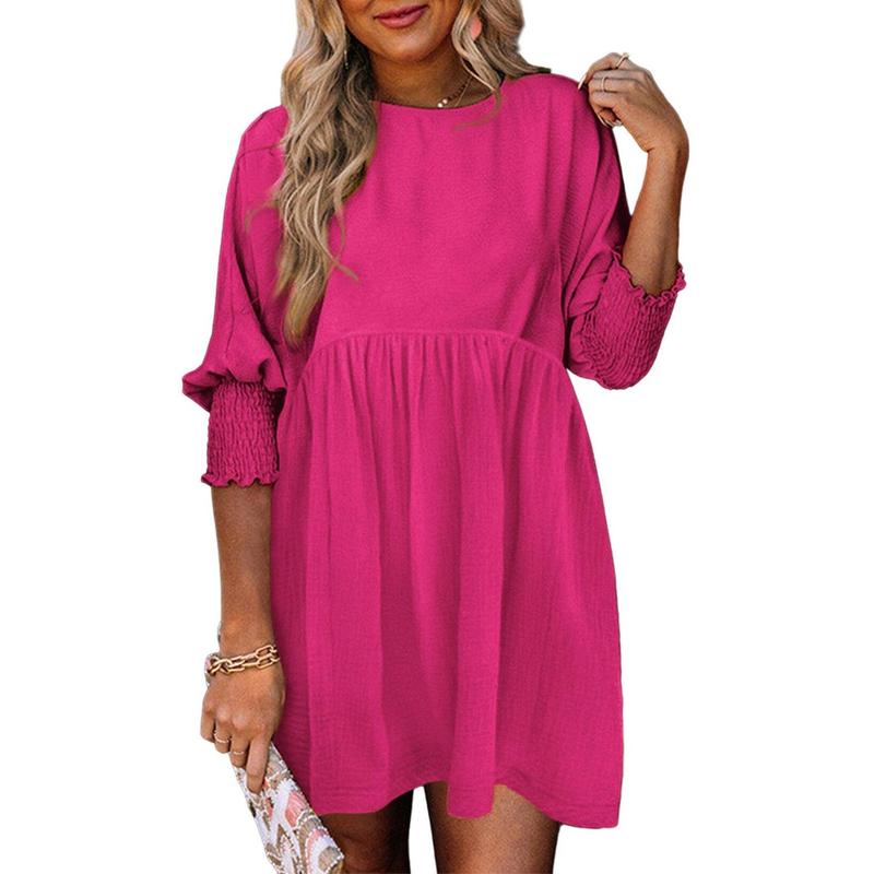 Rosie | Casual Crew Neck Loose Fit Mini Dress