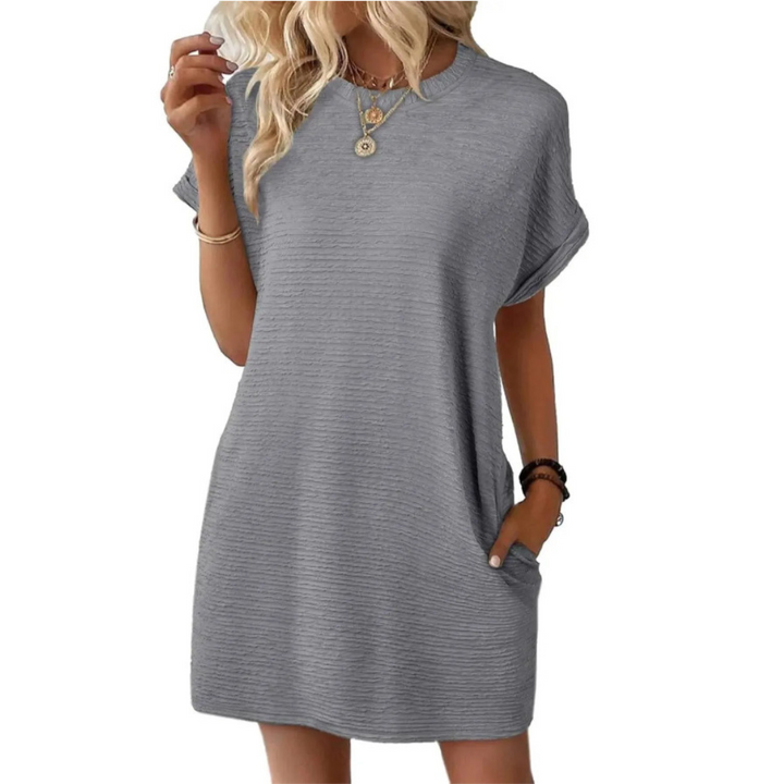 Rosie | Casual Minimalist Round Neck Summer Dress