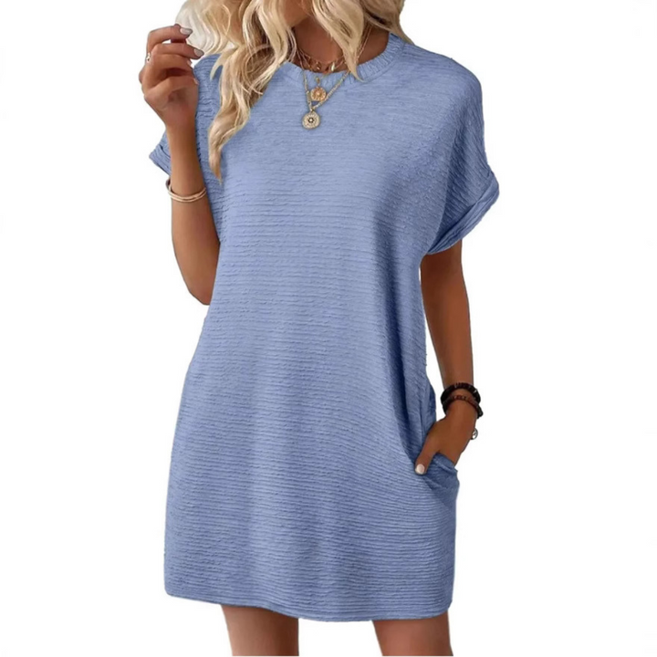 Rosie | Casual Minimalist Round Neck Summer Dress