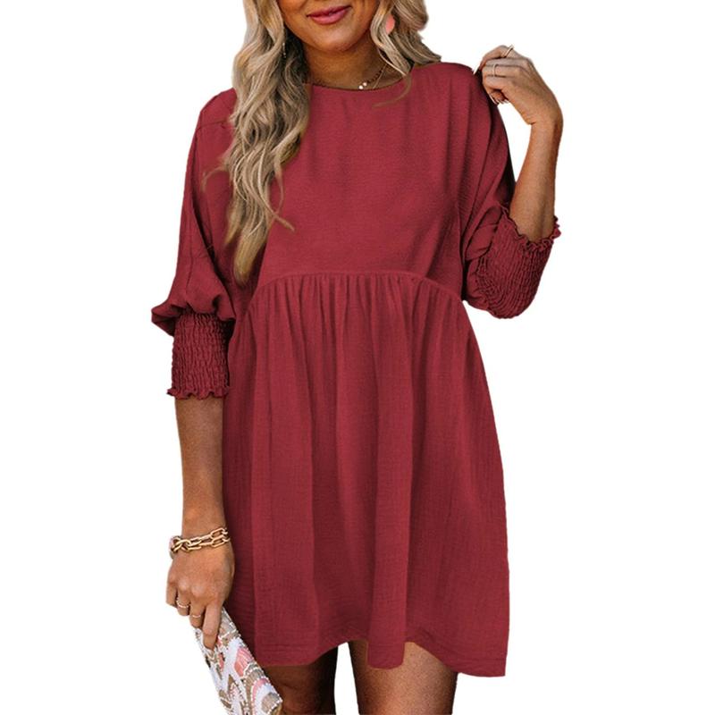 Rosie | Casual Crew Neck Loose Fit Mini Dress