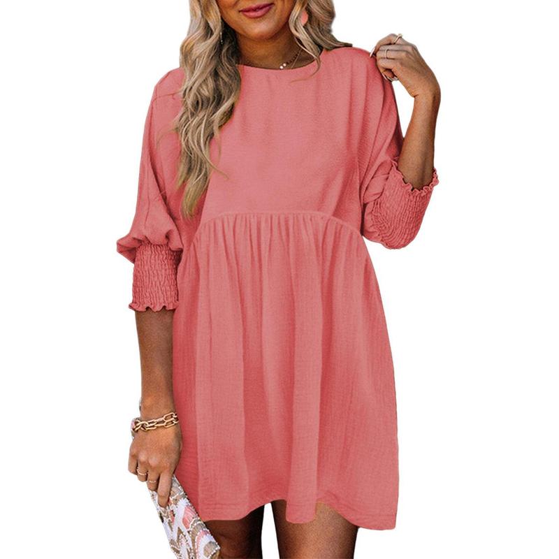 Rosie | Casual Crew Neck Loose Fit Mini Dress