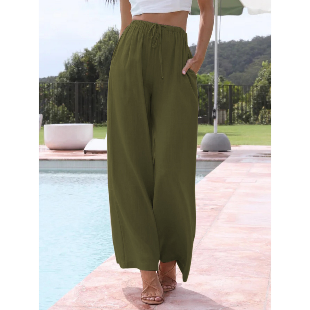 Rosie | Relaxed Lightweight Wide Leg Summer Trousers