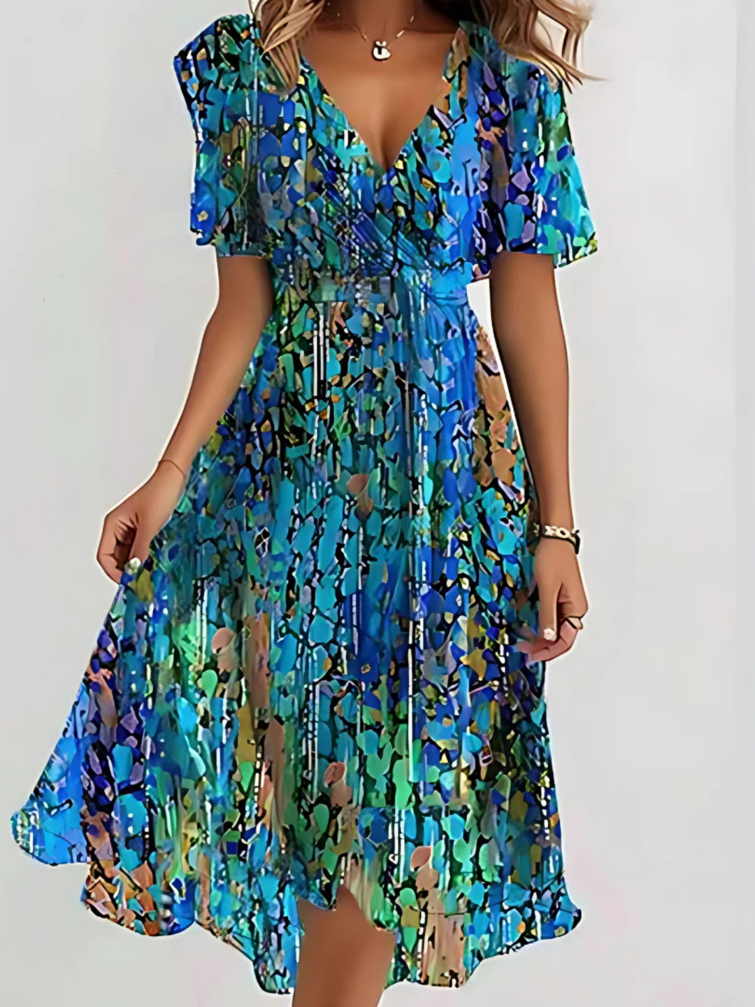 Rosie | Vibrant Boho Midi Dress