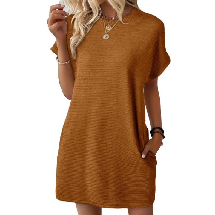 Rosie | Casual Minimalist Round Neck Summer Dress