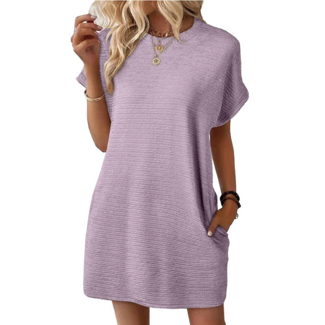 Rosie | Casual Minimalist Round Neck Summer Dress