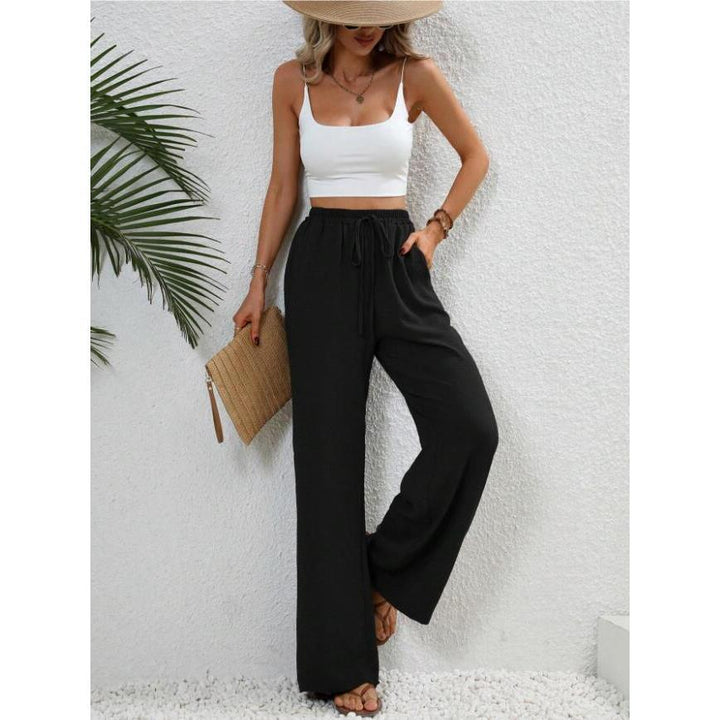 Rosie | Classic High Waist Wide Leg Trousers