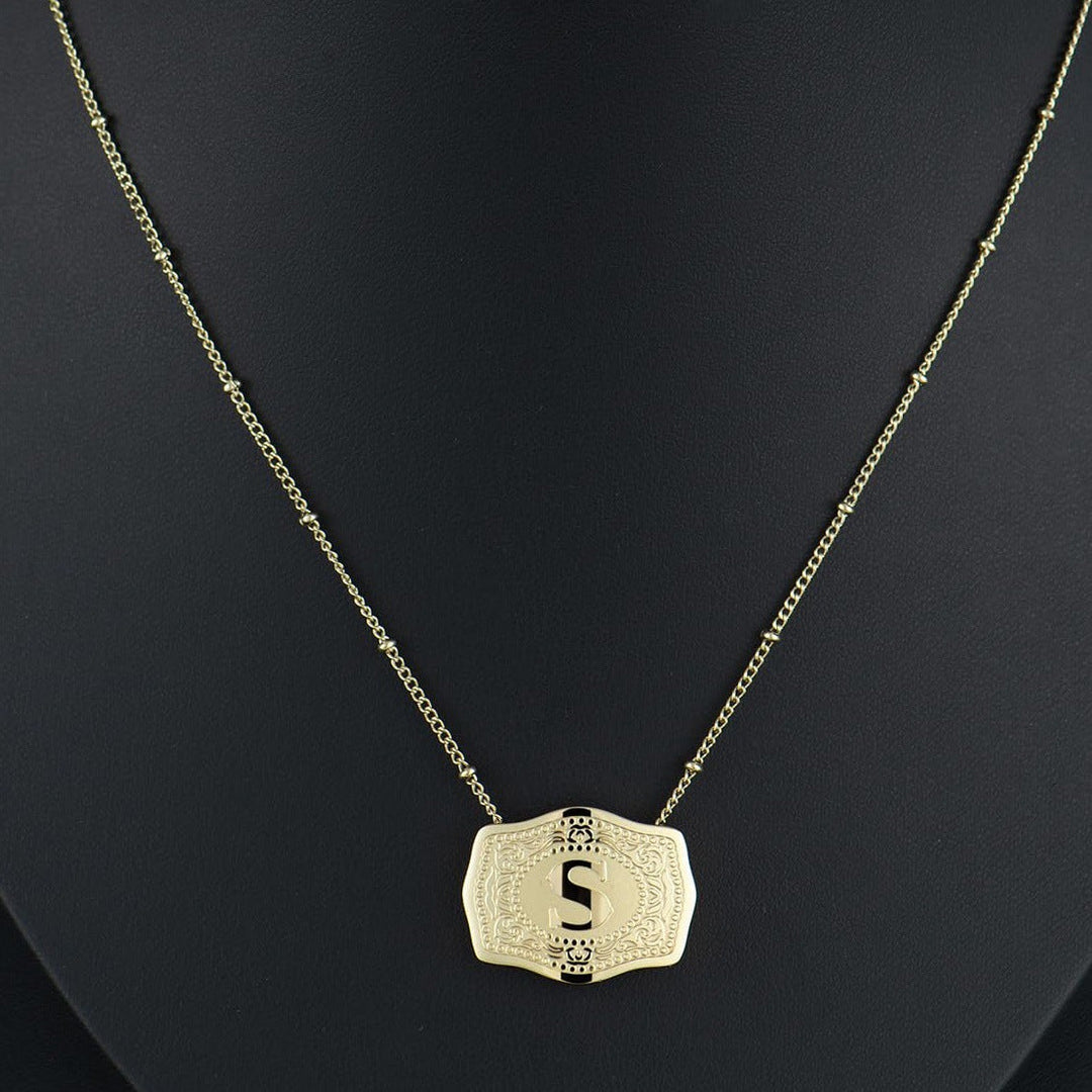 Rosie | Sleek Initial Letter Pendant Necklace