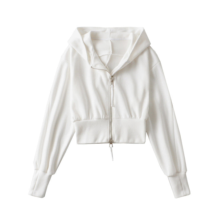 Rosie | Chic Cropped Hooded Zipper Workout Jacket