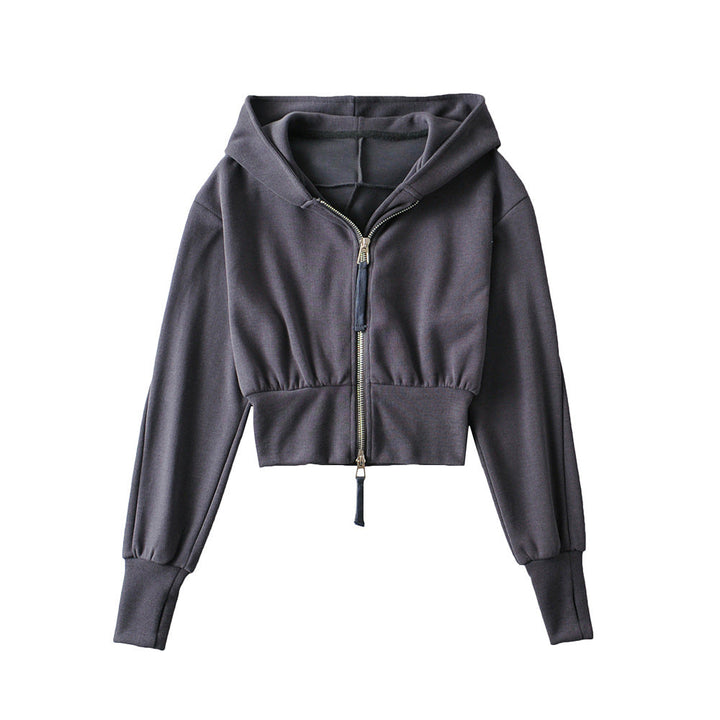 Rosie | Chic Cropped Hooded Zipper Workout Jacket