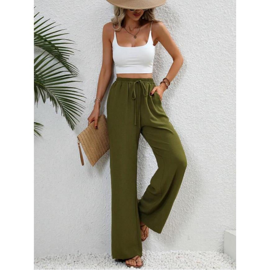 Rosie | Classic High Waist Wide Leg Trousers