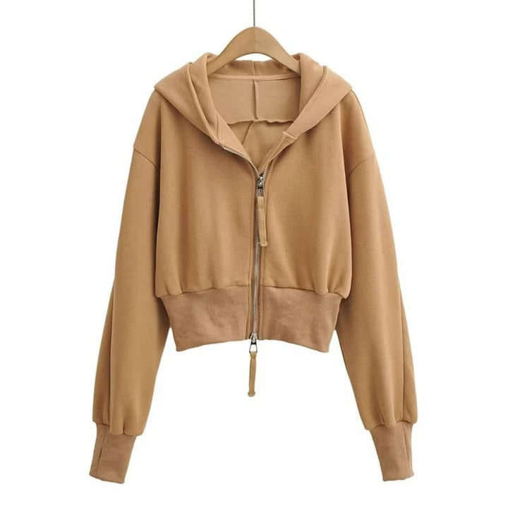 Rosie | Chic Cropped Hooded Zipper Workout Jacket