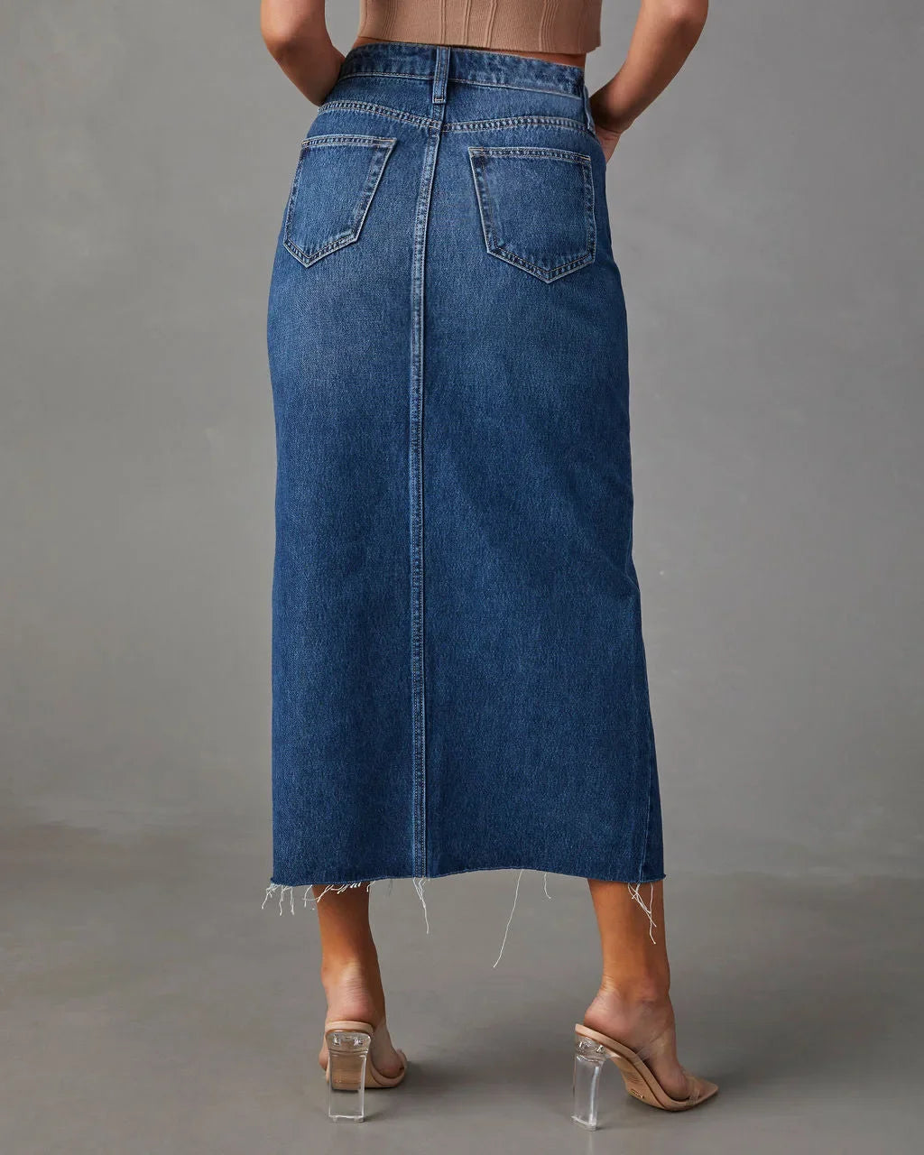 Rosie | Classic High-Waist Denim Skirt