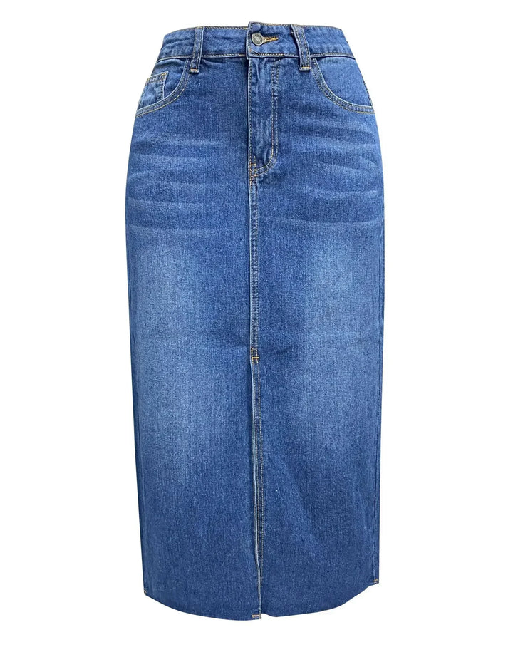 Rosie | Classic High-Waist Denim Skirt