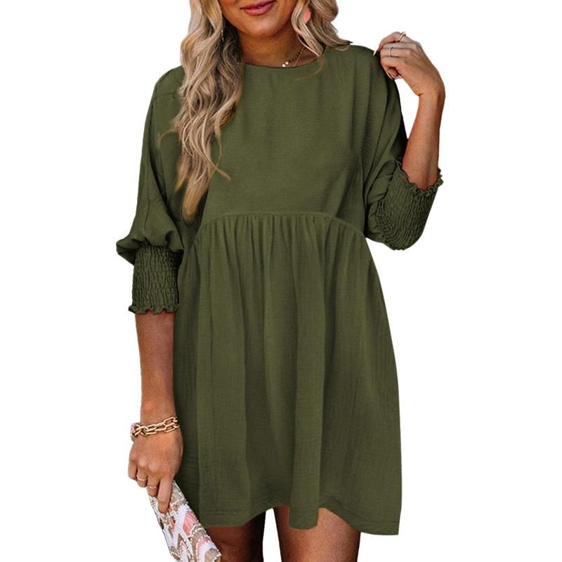 Rosie | Casual Crew Neck Loose Fit Mini Dress